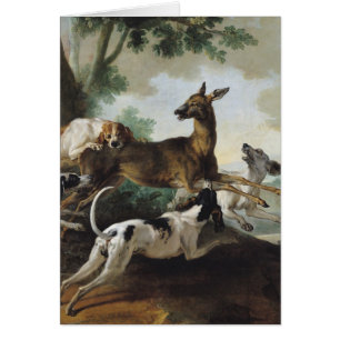 Un ciervo perseguidor por los perros, 1725