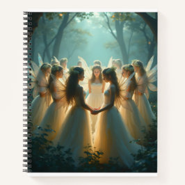 Un círculo de hadas en un cuaderno de notas en esp