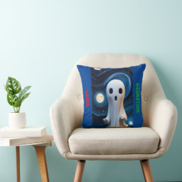 Un Cojín decorativo fantasma de Halloween