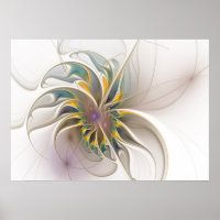 Un colorido ornamento fractal. Resumen Arte de flo