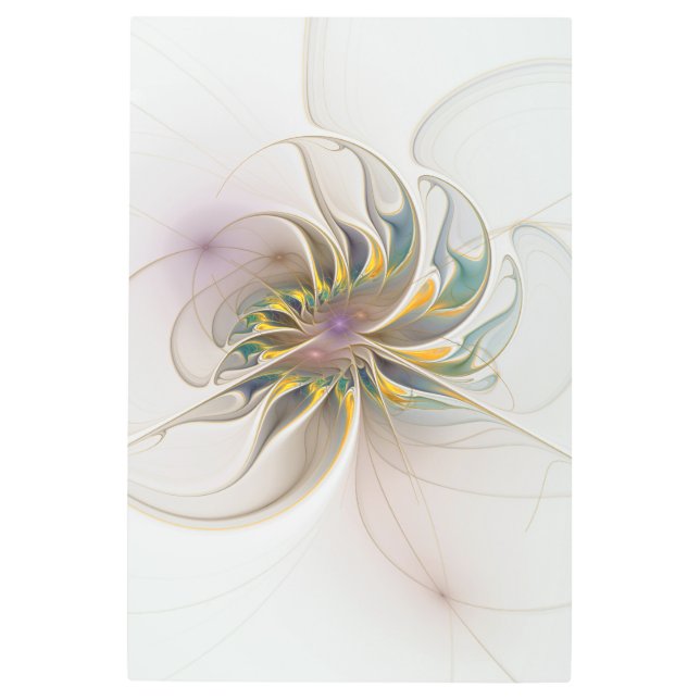 Un colorido ornamento fractal. Resumen Arte de flo (Anverso)