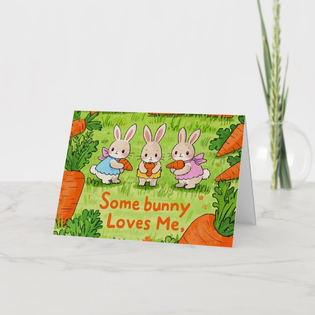 Un conejo de Pascua me ama (Anverso)