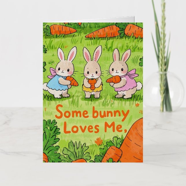 Un conejo de Pascua me ama (Anverso)