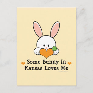 Un conejo en Kansas me ama la postal