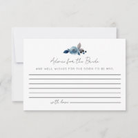 Un consejo azul turbio para las tarjetas de novia