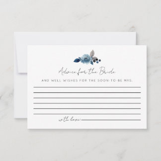 Un consejo azul turbio para las tarjetas de novia