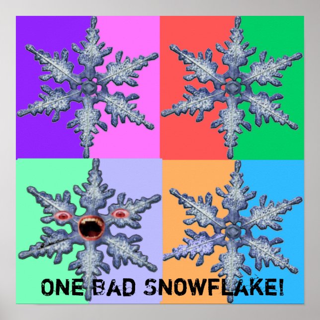 ¡Un copo de nieve malo! Póster (Frente)