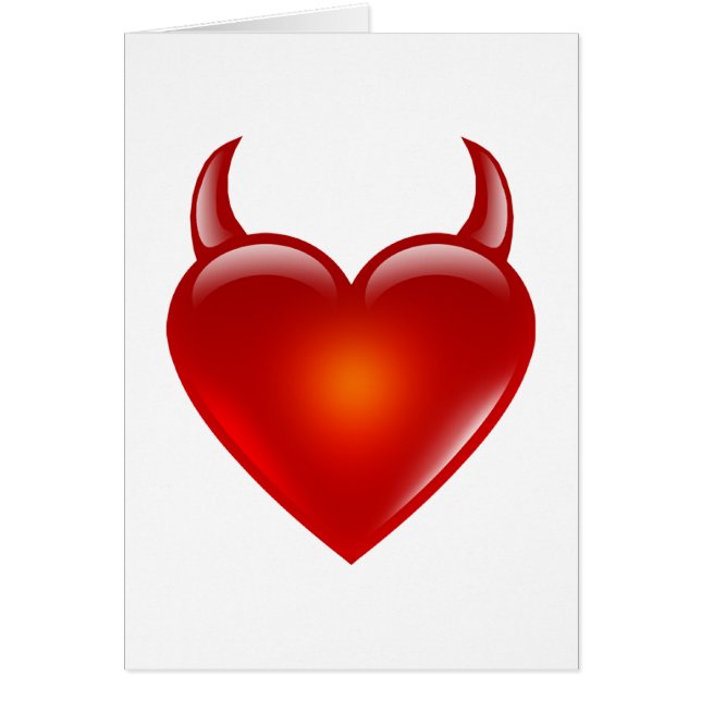 Un corazón malvado con cuernos (Frente)