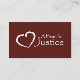 Un corazón para las tarjetas de la justicia