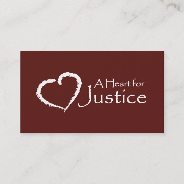 Un corazón para las tarjetas de la justicia (Anverso)