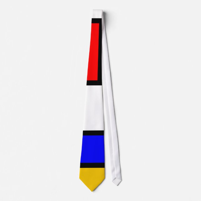 Un corbata de arte abstracto estilo Mondrian (Anverso)