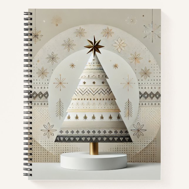 un cuaderno de árbol de Navidad mínimo (Anverso)