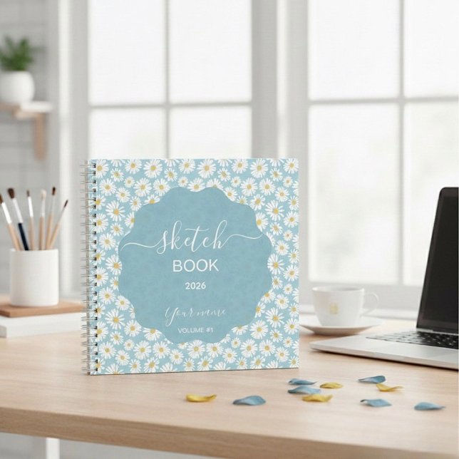 ¡Un cuaderno de bocetos con tema de margaritas bri (Subido por el creador)