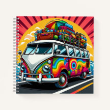 ¡Un cuaderno de camioneta colorido!