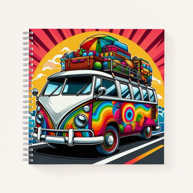 ¡Un cuaderno de camioneta colorido! (Anverso)