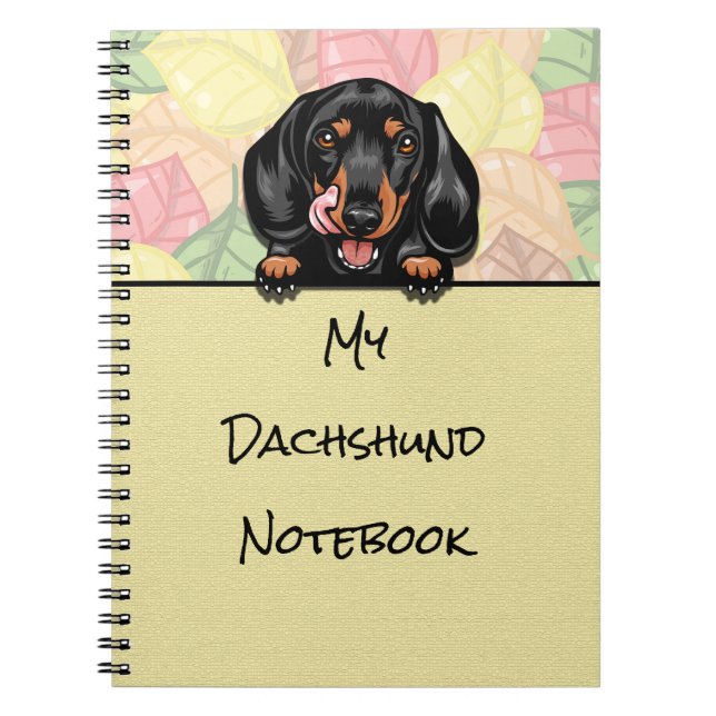 Un cuaderno de Dachshund lindo (Frente)