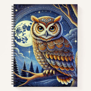 un cuaderno de imágenes de búho lindo