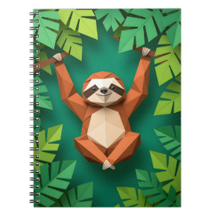 Un Cuaderno de Origami de Perezoso Lindo para el R