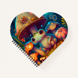 Un cuaderno de ranas de hongos mágicos