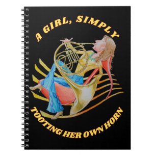 UN CUADERNO PARA UNA CHICA QUE TOCA SU BOCINA 
