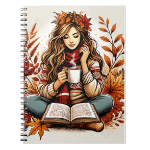 un cuaderno que contiene un lindo chica en un día
