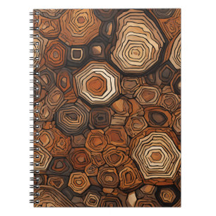 Un cuaderno rústico con textura de madera natural