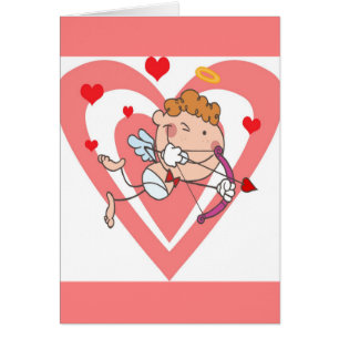 Un Cupid del halo con el arco y la flecha