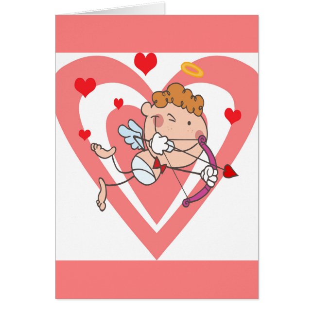 Un Cupid del halo con el arco y la flecha (Frente)