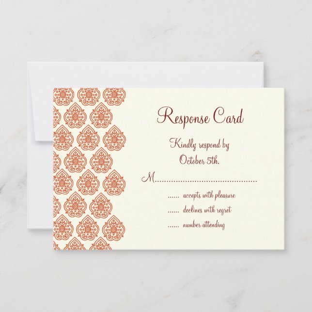Un Damasco Vintage RSVP (naranja) (Anverso)