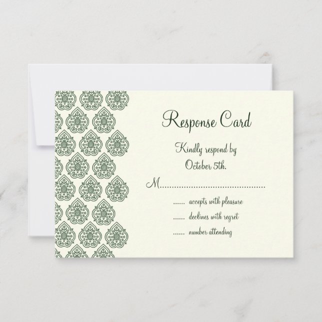 Un Damasco Vintage RSVP (verde) (Anverso)