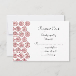 Un Damask Vintage RSVP (rojo)