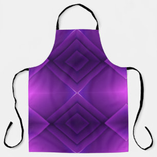 Un delantal morado con un patrón de diamantes geom