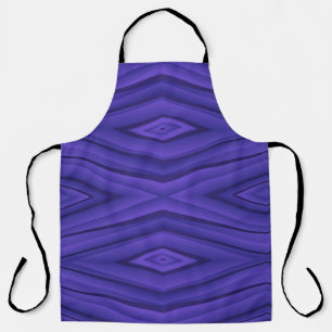 Un delantal morado con un patrón de diamantes geom