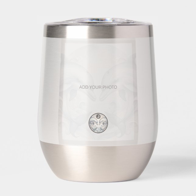 Un delfín moderno y brillante añade fotos a un tum (Frente)