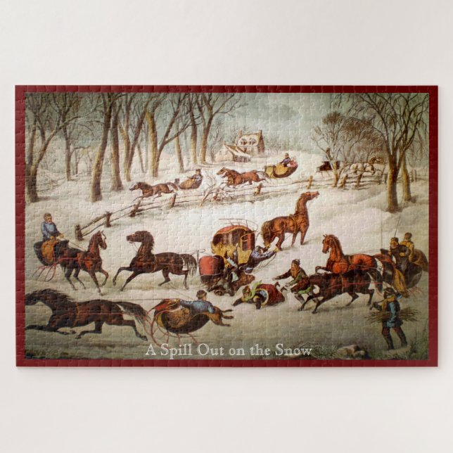 Un derrame en el gran rompecabezas de la nieve (Horizontal)