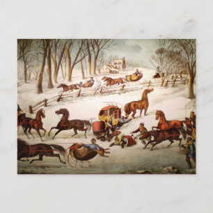 Un derrame en la tarjeta de vacaciones de nieve