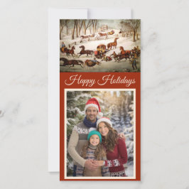 Un Derrame En La Tarjeta Fotográfica De Los Navida