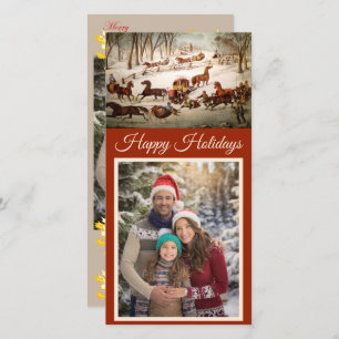 Un Derrame En La Tarjeta Fotográfica De Los Navida