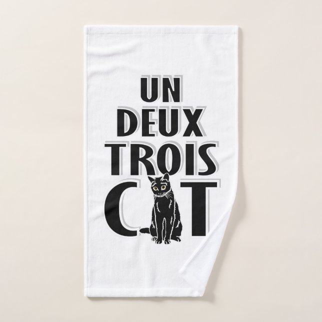 Un Deux Trois Gatos Franceses (Toalla de mano)