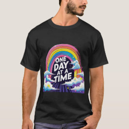 Un Día a la Vez – Camiseta de Salud Mental Arcoíri