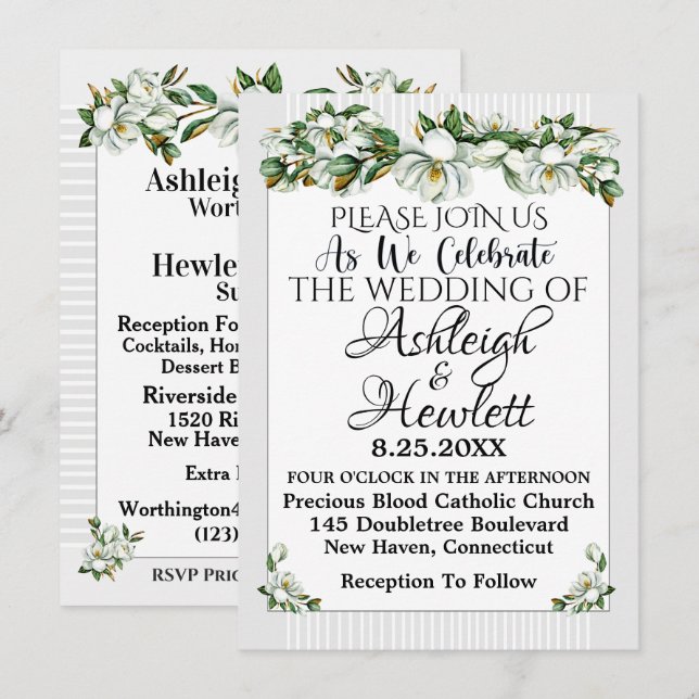 Un Día Agradable Para Un Boda - Invitación (Anverso / Reverso)