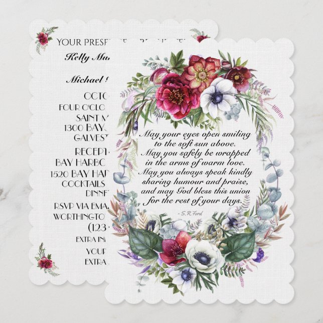 Un Día Agradable Para Una Invitación A La Boda (Anverso / Reverso)