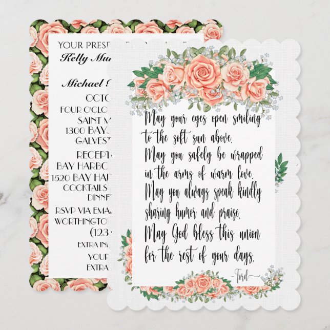 Un Día Agradable Para Una Invitación A La Boda (Anverso / Reverso)