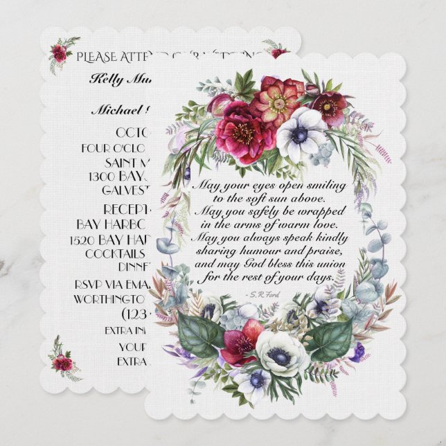 Un Día Agradable Para Una Invitación A La Boda (Anverso / Reverso)