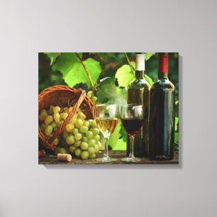 Un día de degustación de vinos impresión de lienzo