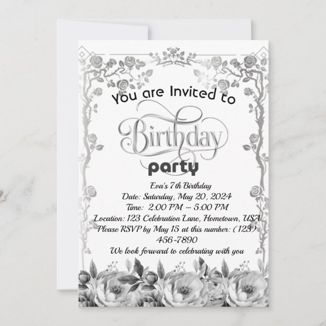 Un día de diversión: Invitación a la fiesta de cum (Anverso)