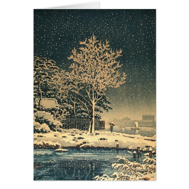 Un día de invierno sobre el río Sumida en Japón (Frente)