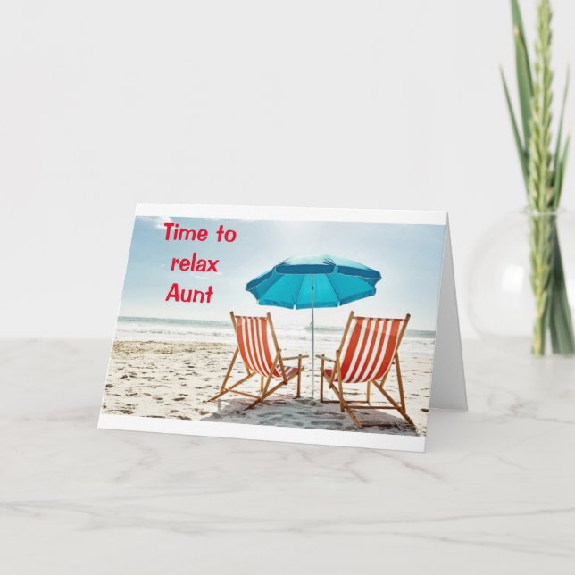 *UN DÍA EN LA PLAYA* TARJETA DE CUMPLEAÑOS DE LA T (Anverso)