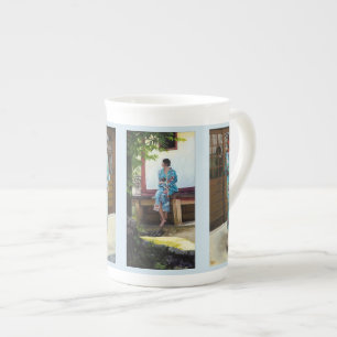 "Un día en taza fina de la porcelana de Kyoto"