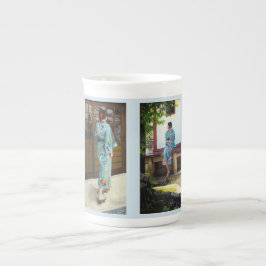 "Un día en taza fina de la porcelana de Kyoto"